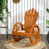 MLNshops Outdoor Teak Rocking Chair for Relaxing Comfort