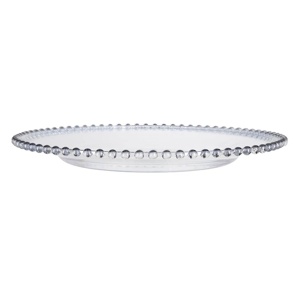 MLNshops Party Decor Plastic Charger Plates with Beaded Edge