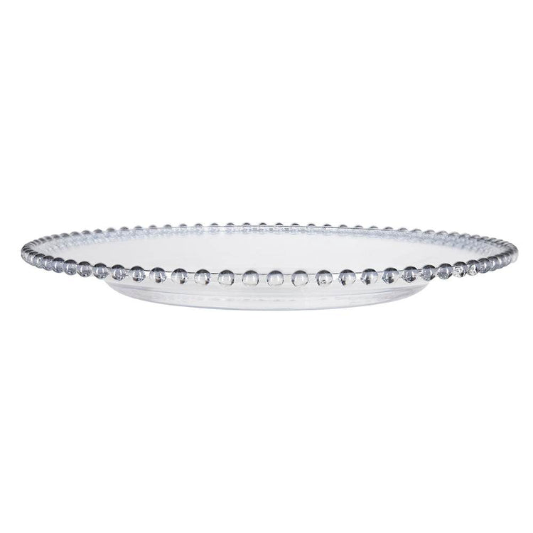 MLNshops Party Decor Plastic Charger Plates with Beaded Edge