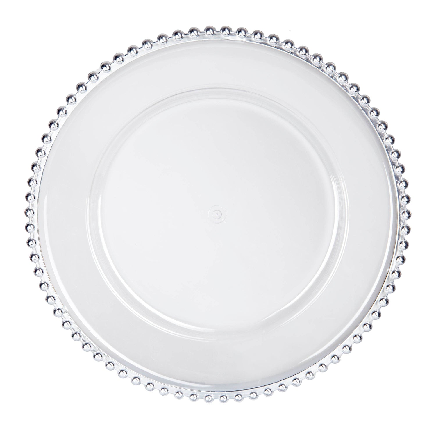 MLNshops Party Decor Plastic Charger Plates with Beaded Edge