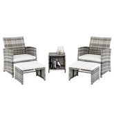 MLNshops 5 Piece Patio Sofa Set for Outdoor Relaxation