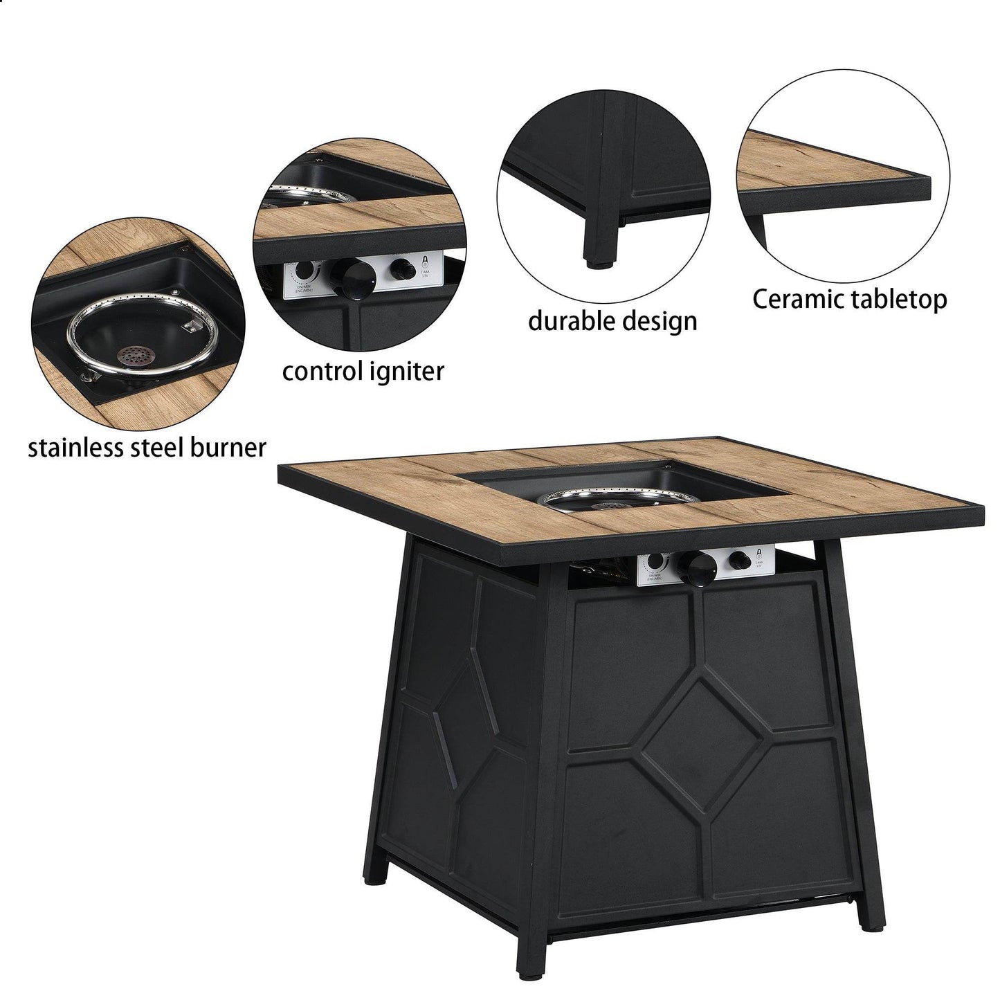 MLNshops 40,000 BTU Patio Fire Table for Cozy Gatherings