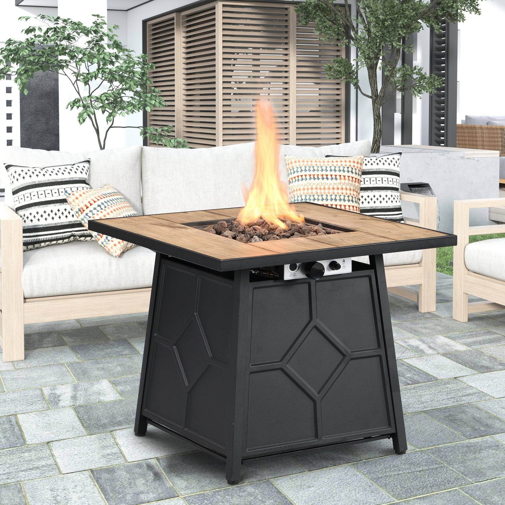 MLNshops 40,000 BTU Patio Fire Table for Cozy Gatherings Default