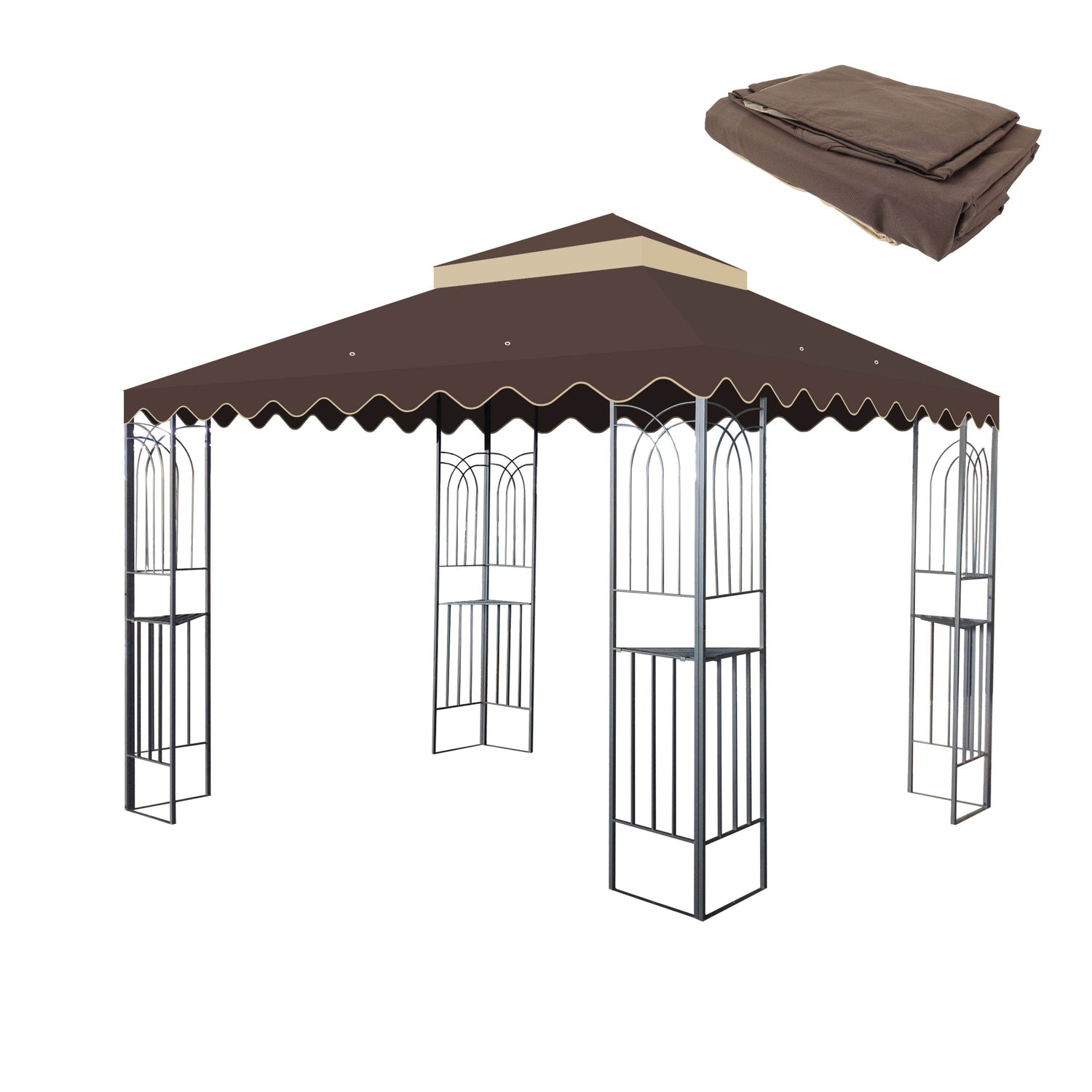 MLNshops 10x10 Patio Gazebo Tent Roof Replacement Cover Default