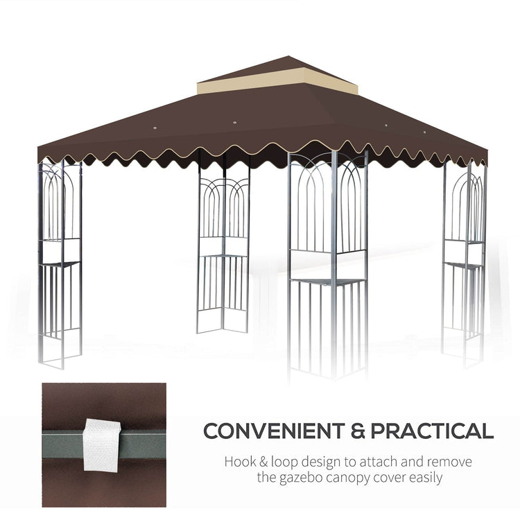MLNshops 10x10 Patio Gazebo Tent Roof Replacement Cover