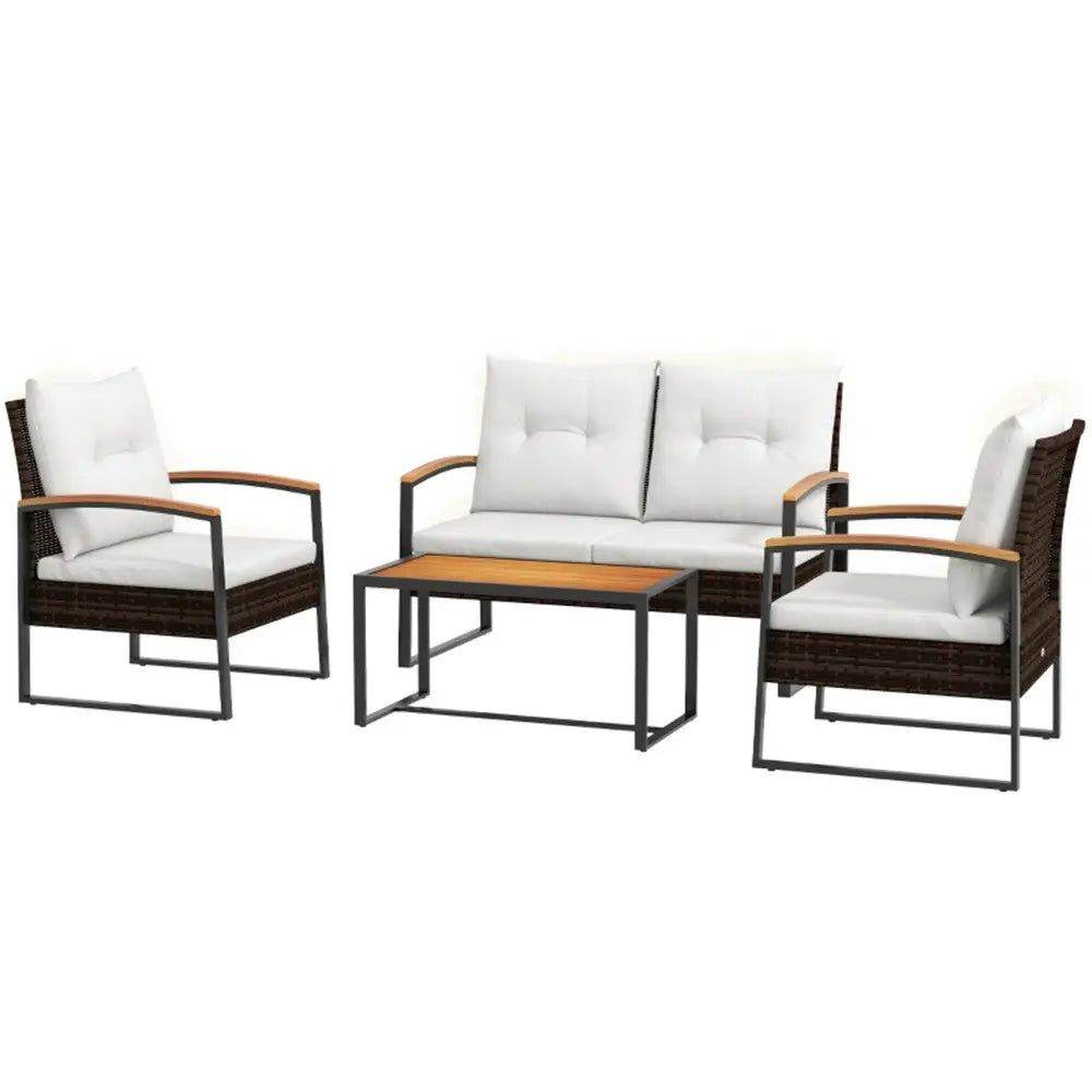 Garden sofa set. PE wicker patio furniture set - MLNshops