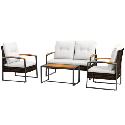 Garden sofa set. PE wicker patio furniture set - MLNshops