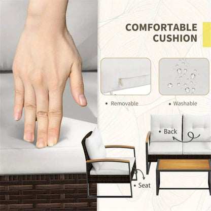 Garden sofa set. PE wicker patio furniture set - MLNshops