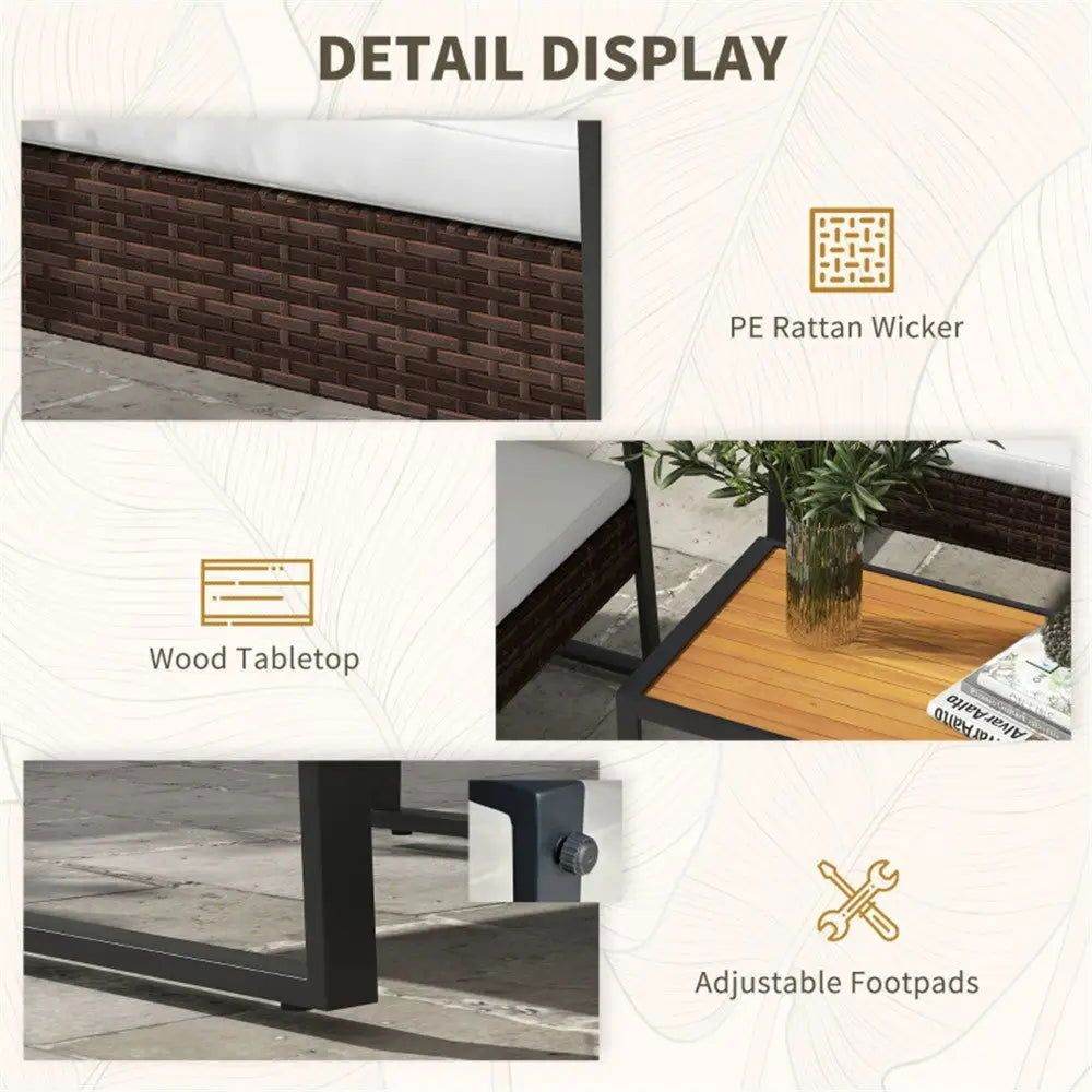 Garden sofa set. PE wicker patio furniture set - MLNshops