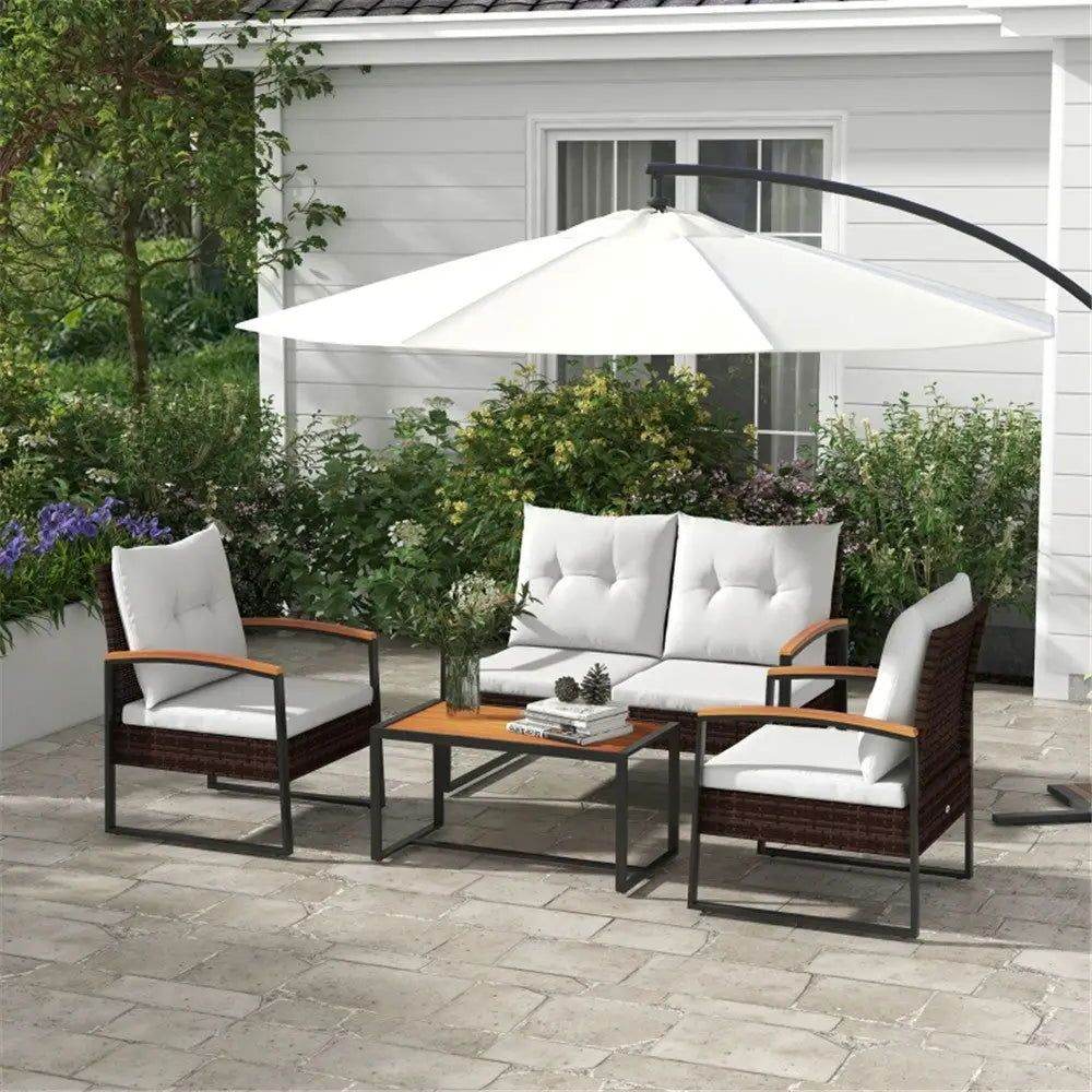 Garden sofa set. PE wicker patio furniture set - MLNshops