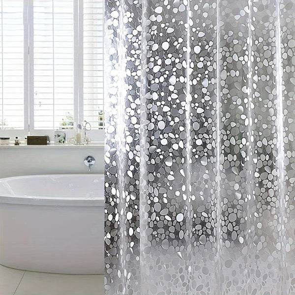 mlnshops 3D pebble shower curtain liner, Clear Durable
