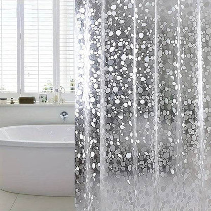 mlnshops 3D pebble shower curtain liner, Clear Durable