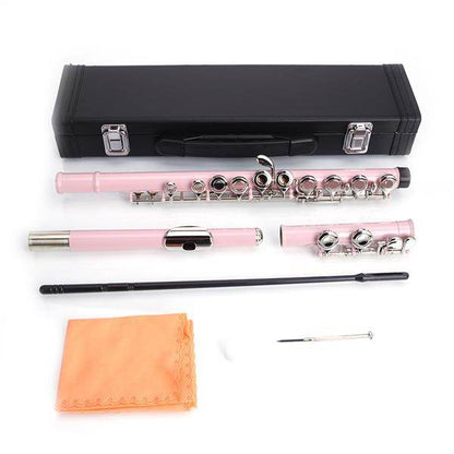 mlnshops Pink Concert Band Flute with Carrying Case Default Title