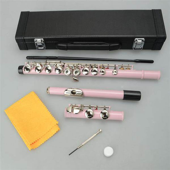 mlnshops Pink Concert Band Flute with Carrying Case