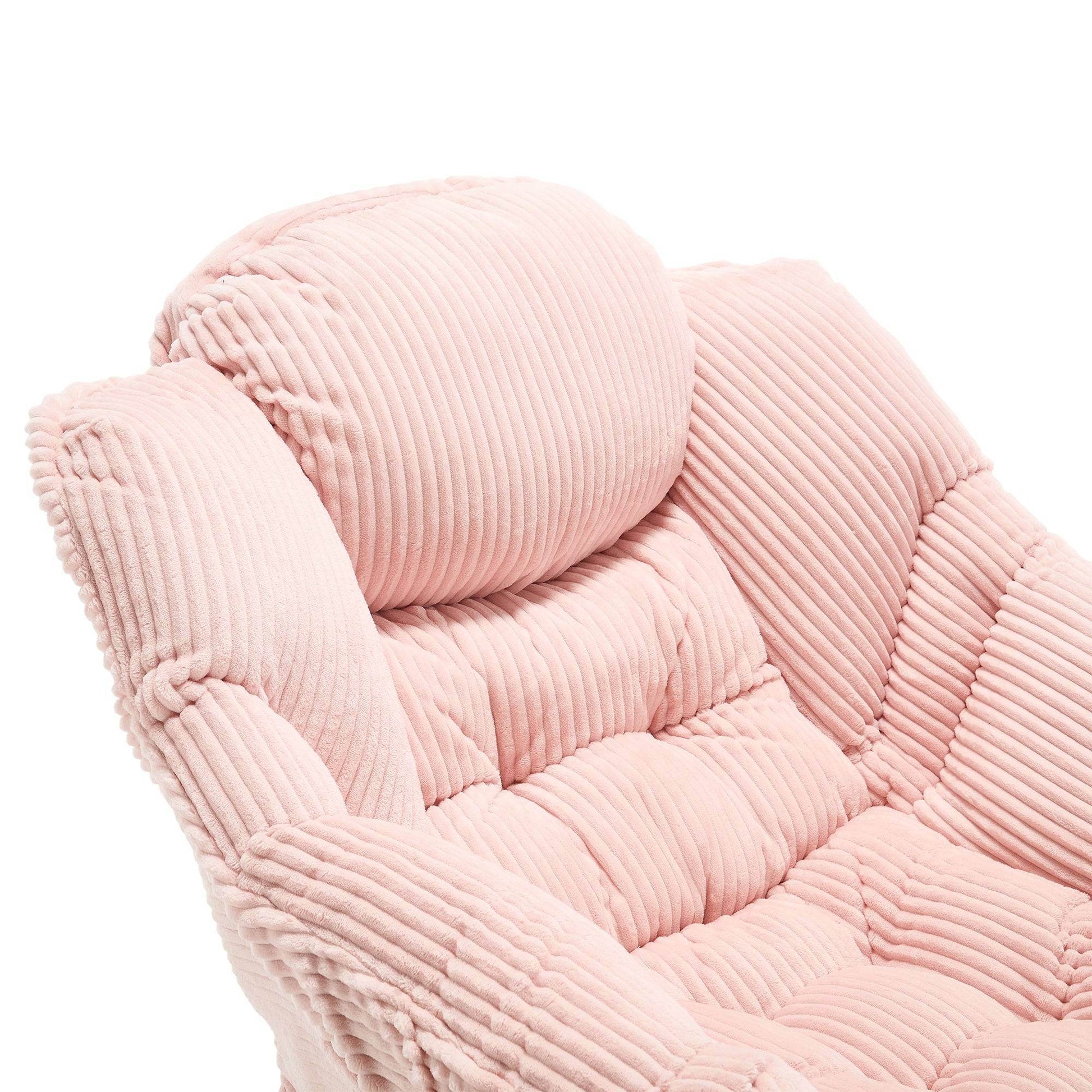 MLNshops Pink Lazy Chair with Ottoman for Comfort