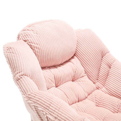 MLNshops Pink Lazy Chair with Ottoman for Comfort