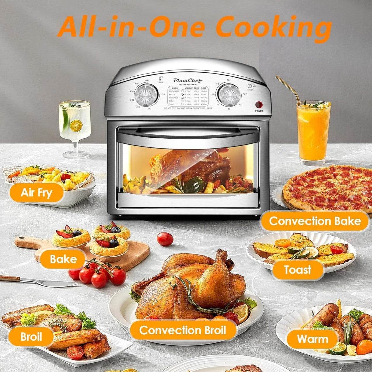 MLNshops 12.5 quart convection toaster oven Stainless Steel