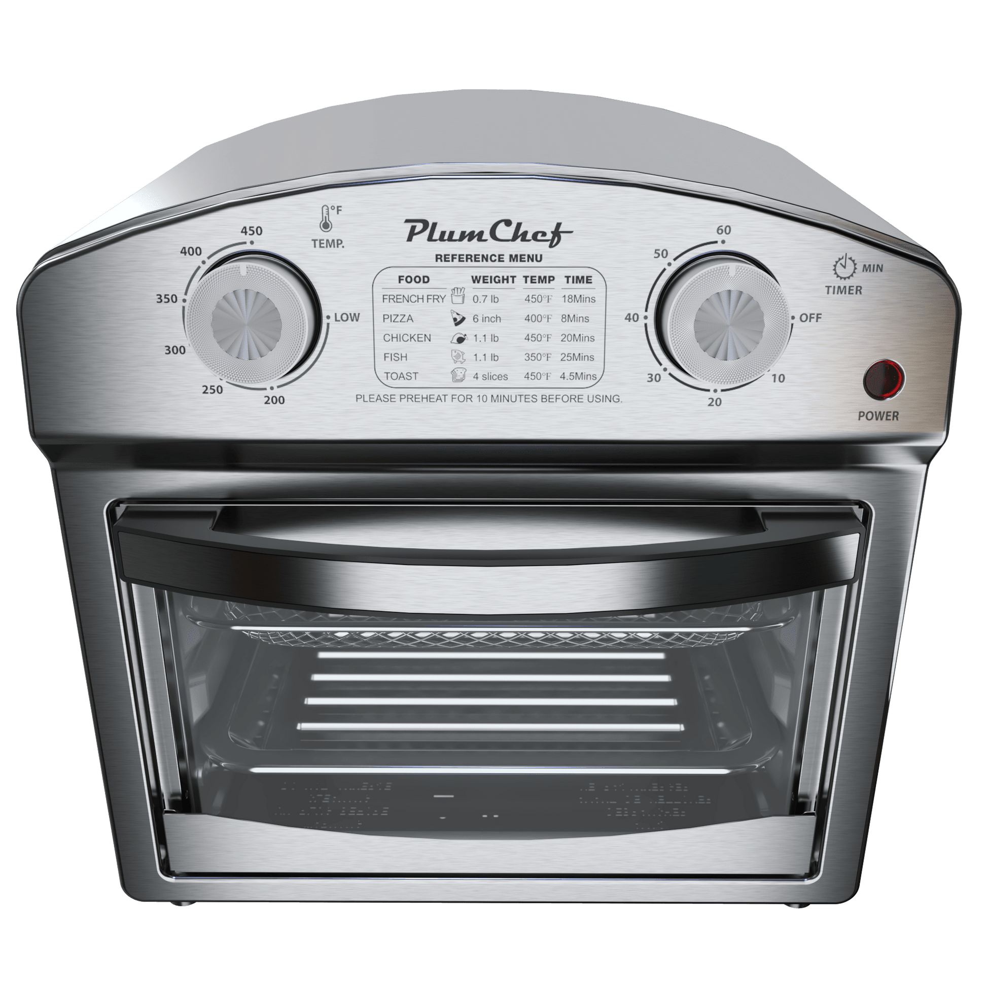 MLNshops 12.5 quart convection toaster oven Stainless Steel