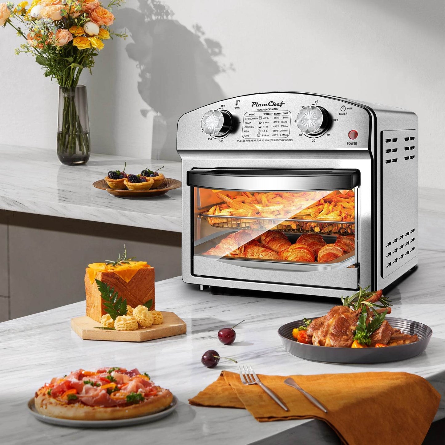 MLNshops 12.5 quart convection toaster oven Stainless Steel