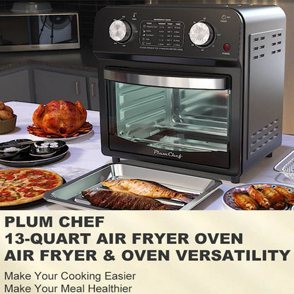 MLNshops Slim air fryer toaster oven for roasting and baking