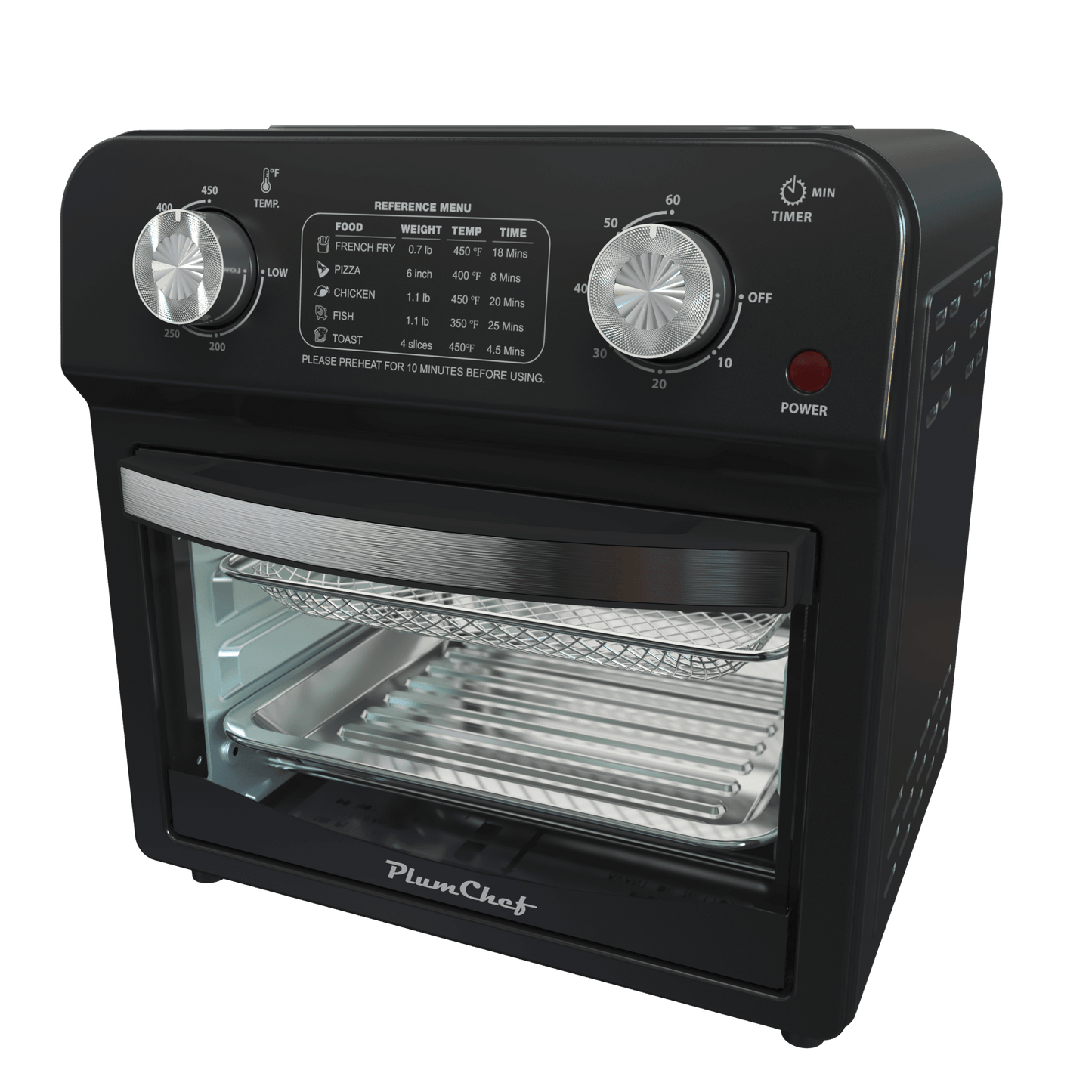MLNshops Slim air fryer toaster oven for roasting and baking