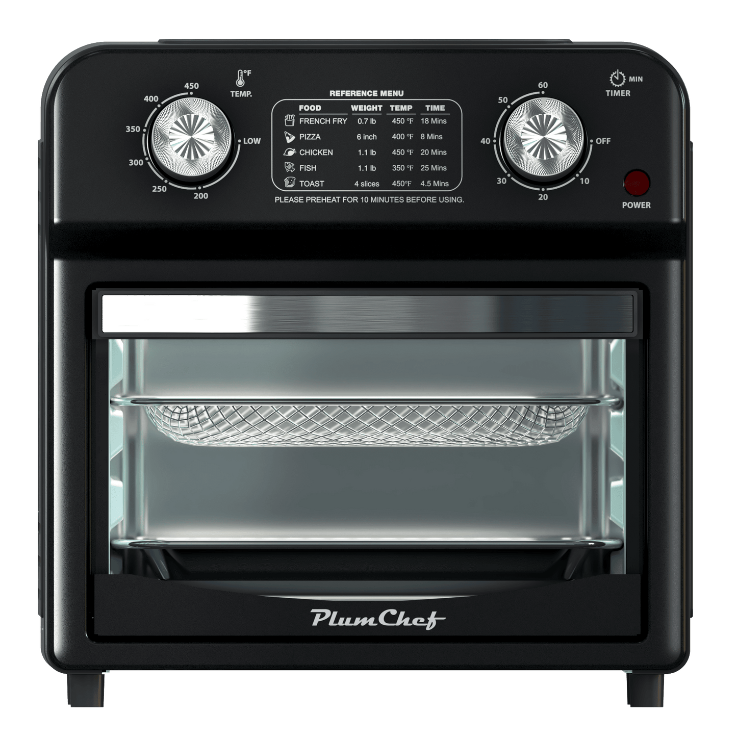 MLNshops Slim air fryer toaster oven for roasting and baking