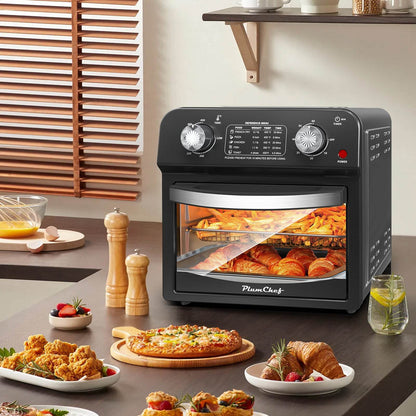 MLNshops Slim air fryer toaster oven for roasting and baking