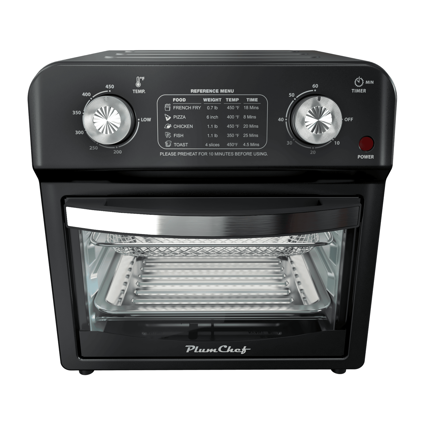 MLNshops Slim air fryer toaster oven for roasting and baking