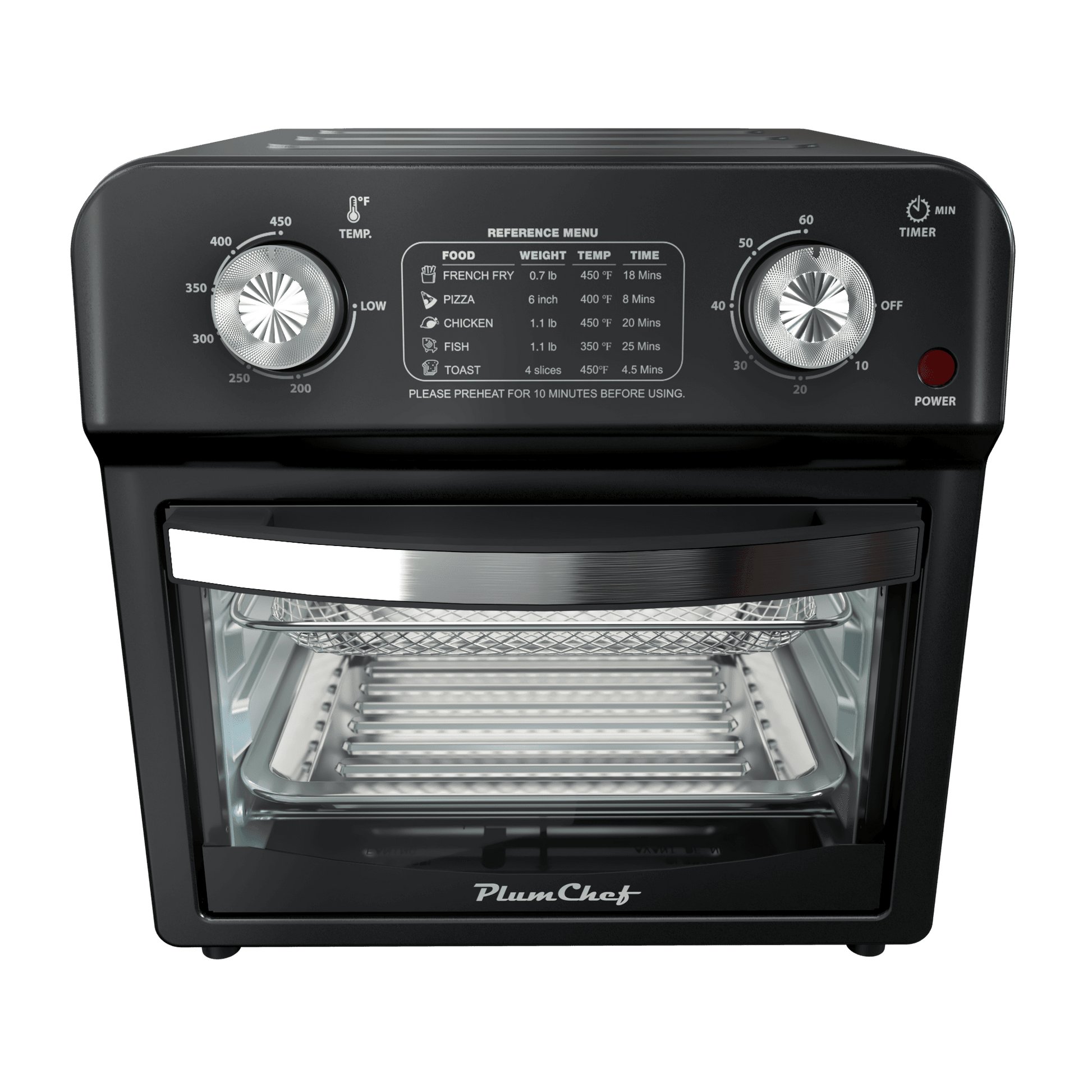 MLNshops Slim air fryer toaster oven for roasting and baking