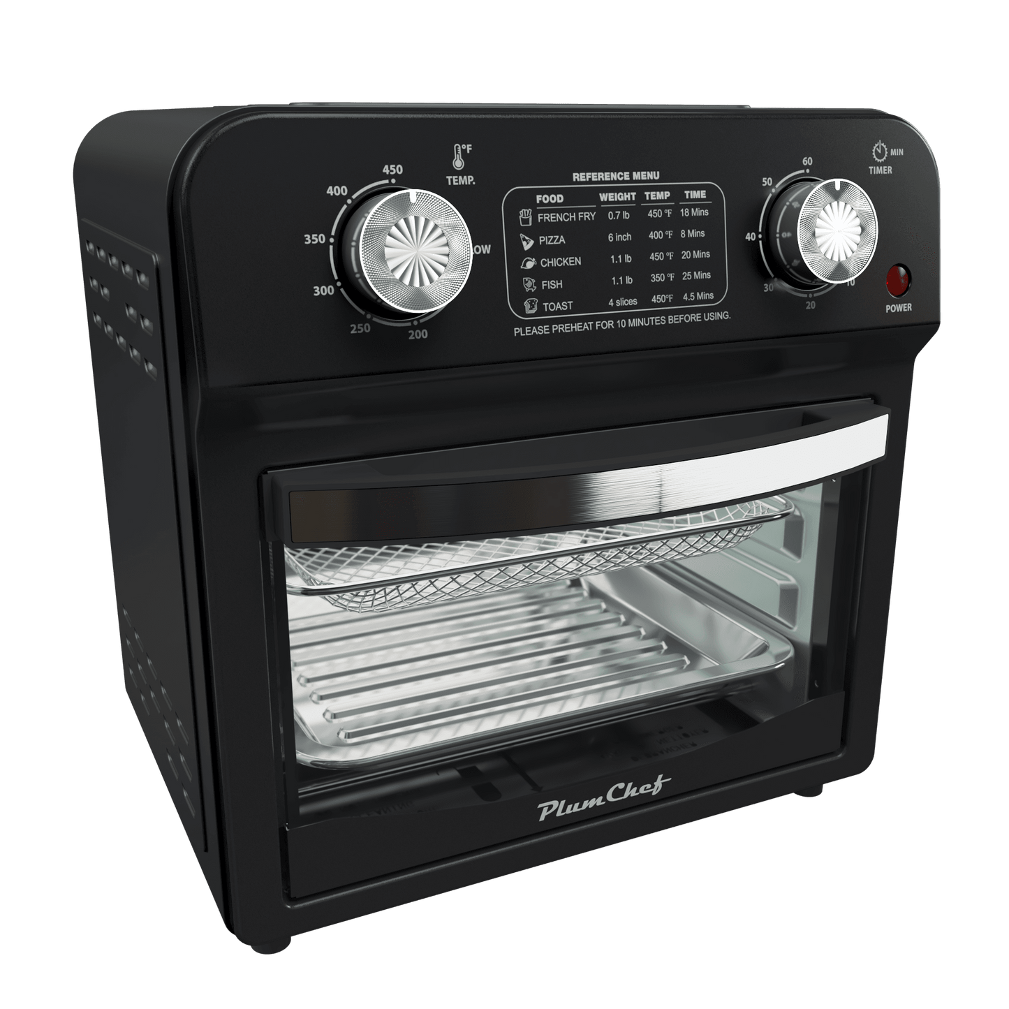 MLNshops Slim air fryer toaster oven for roasting and baking