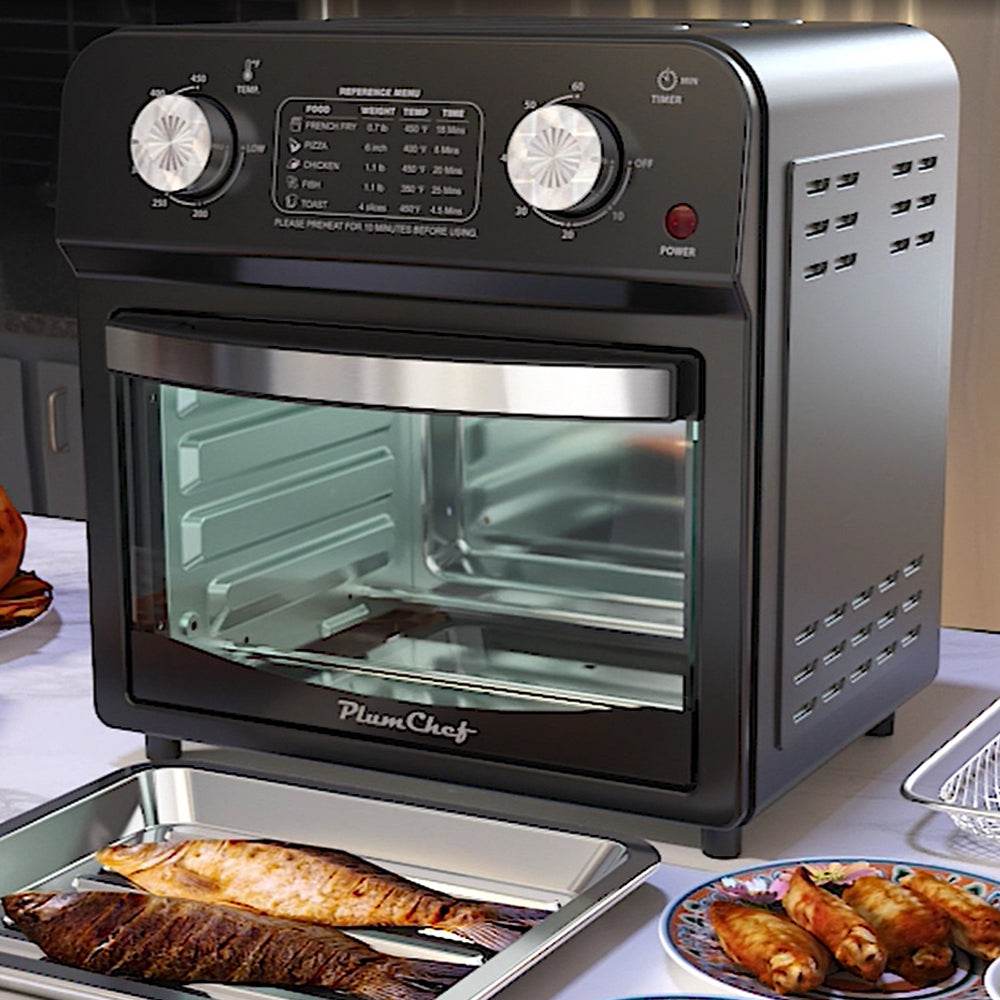 MLNshops Slim air fryer toaster oven for roasting and baking