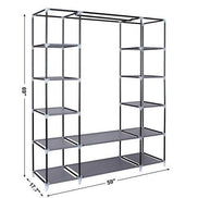 mlnshops Portable Clothes Closet with Shelves and Storage