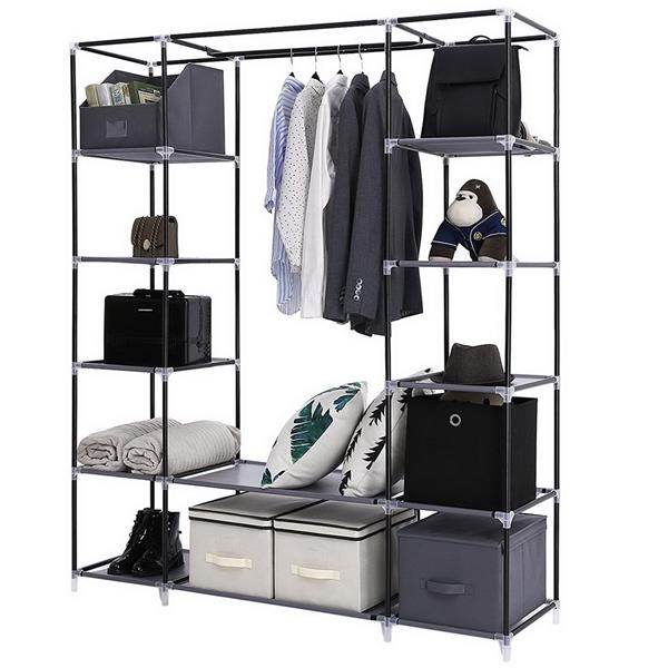mlnshops Portable Clothes Closet with Shelves and Storage