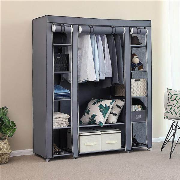 mlnshops Portable Clothes Closet with Shelves and Storage Default Title