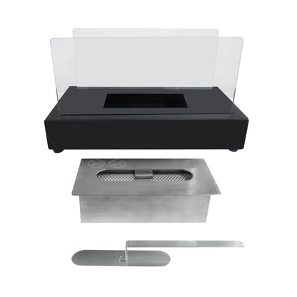 MLNshops Portable Indoor Fire Pit with Glass Barrier