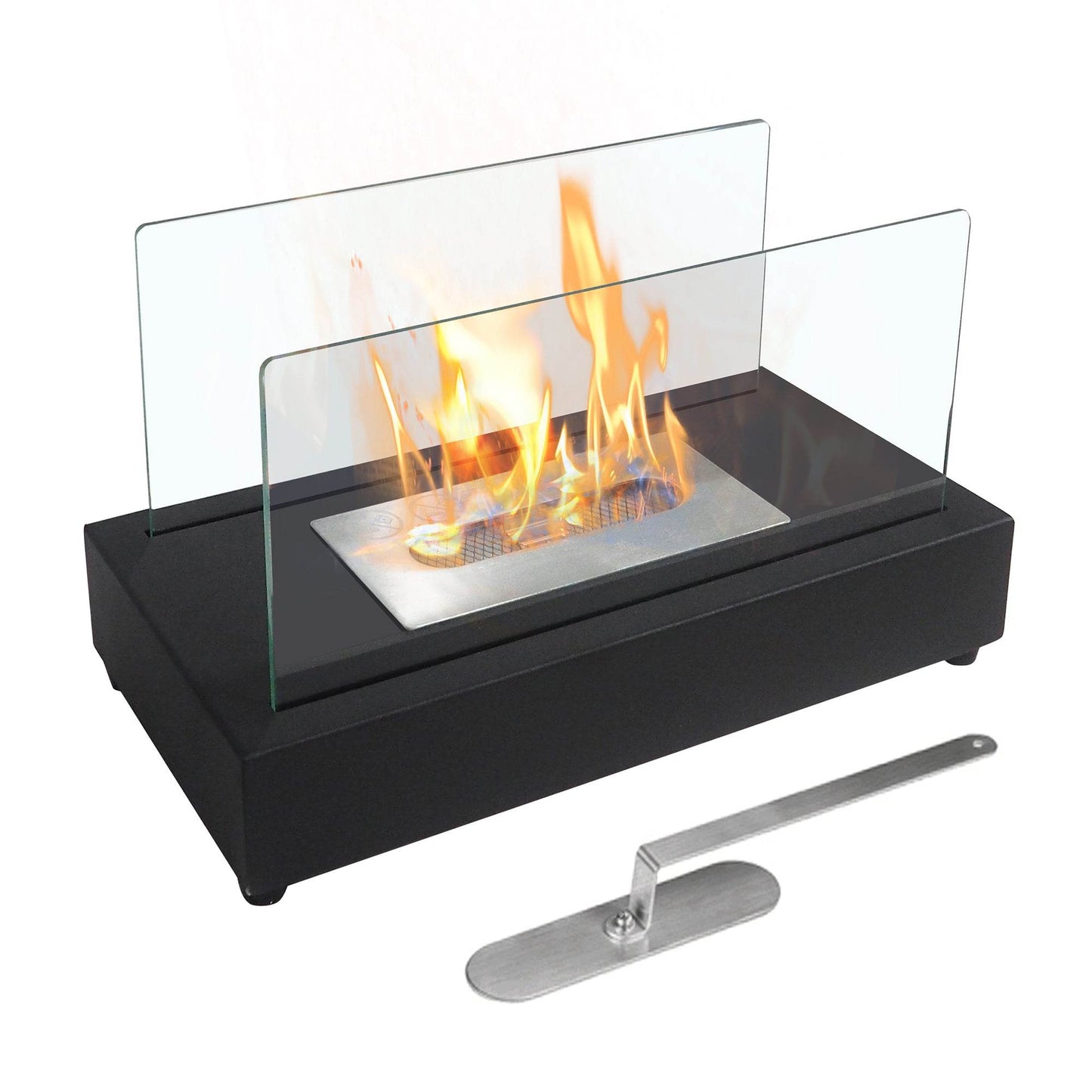 MLNshops Portable Indoor Fire Pit with Glass Barrier Default