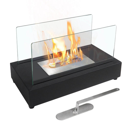 MLNshops Portable Indoor Fire Pit with Glass Barrier - MLNshops