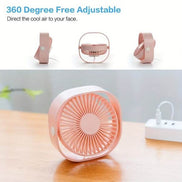 mlnshops Portable Rechargeable Desk Fan for Home & Office