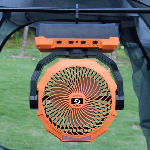 mlnshops Portable USB Table Fan for Outdoors with LED Light