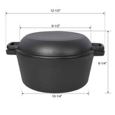 MLNshops Pre-Seasoned Cast Iron Dutch Oven Set