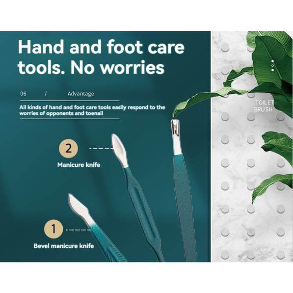 mlnshops 12-Piece stainless steel nail care kit, Portable