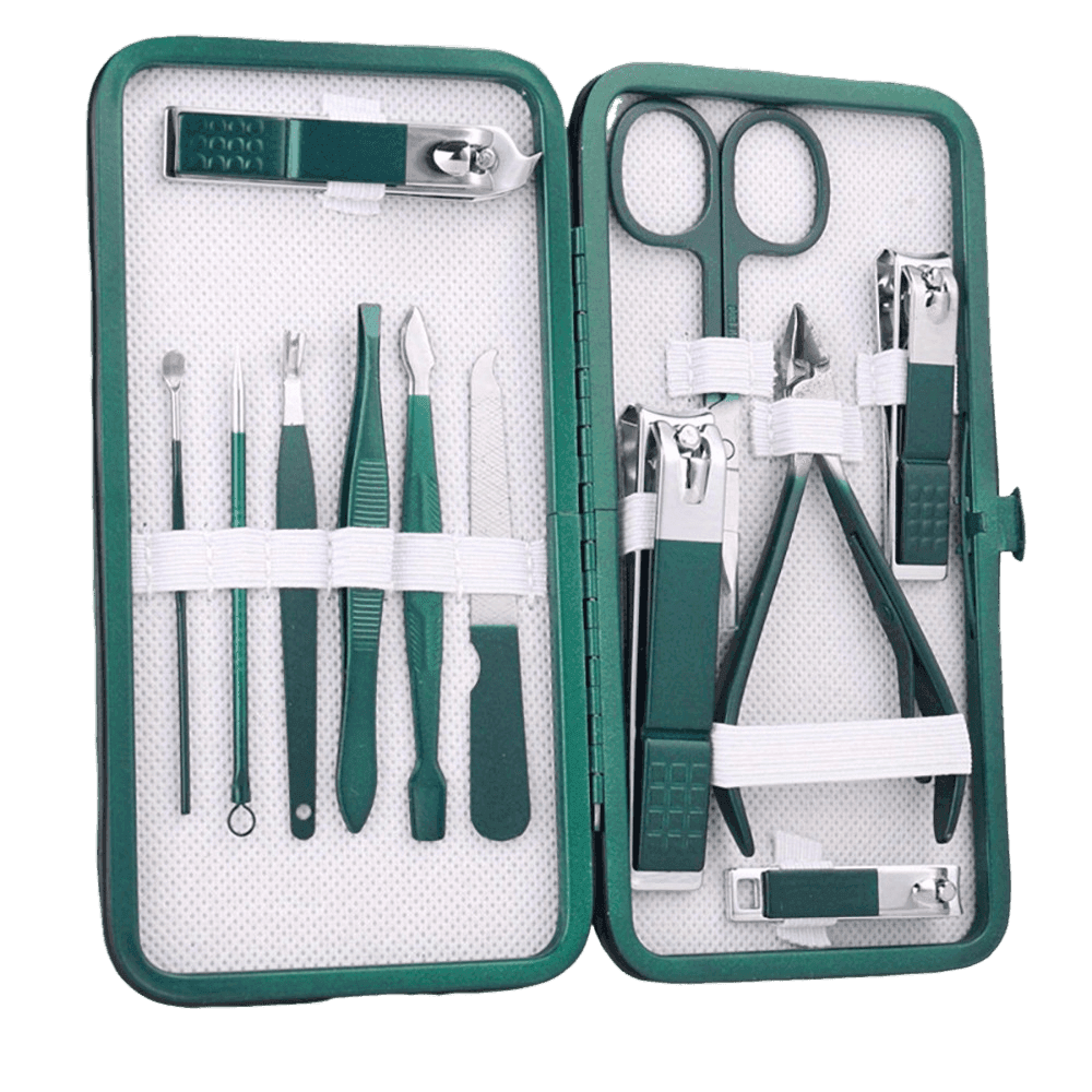 mlnshops 12-Piece stainless steel nail care kit, Portable Default Title