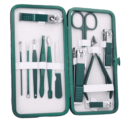 mlnshops 12-Piece stainless steel nail care kit, Portable Default Title