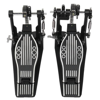 mlnshops black double drum pedal for kit - Dual Chain Drive