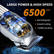 Professional Cordless Hair Clippers with LCD Display