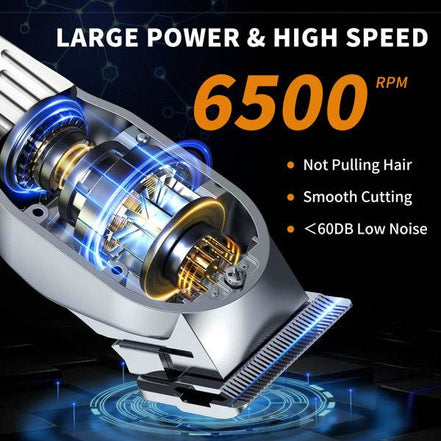 Professional Cordless Hair Clippers with LCD Display