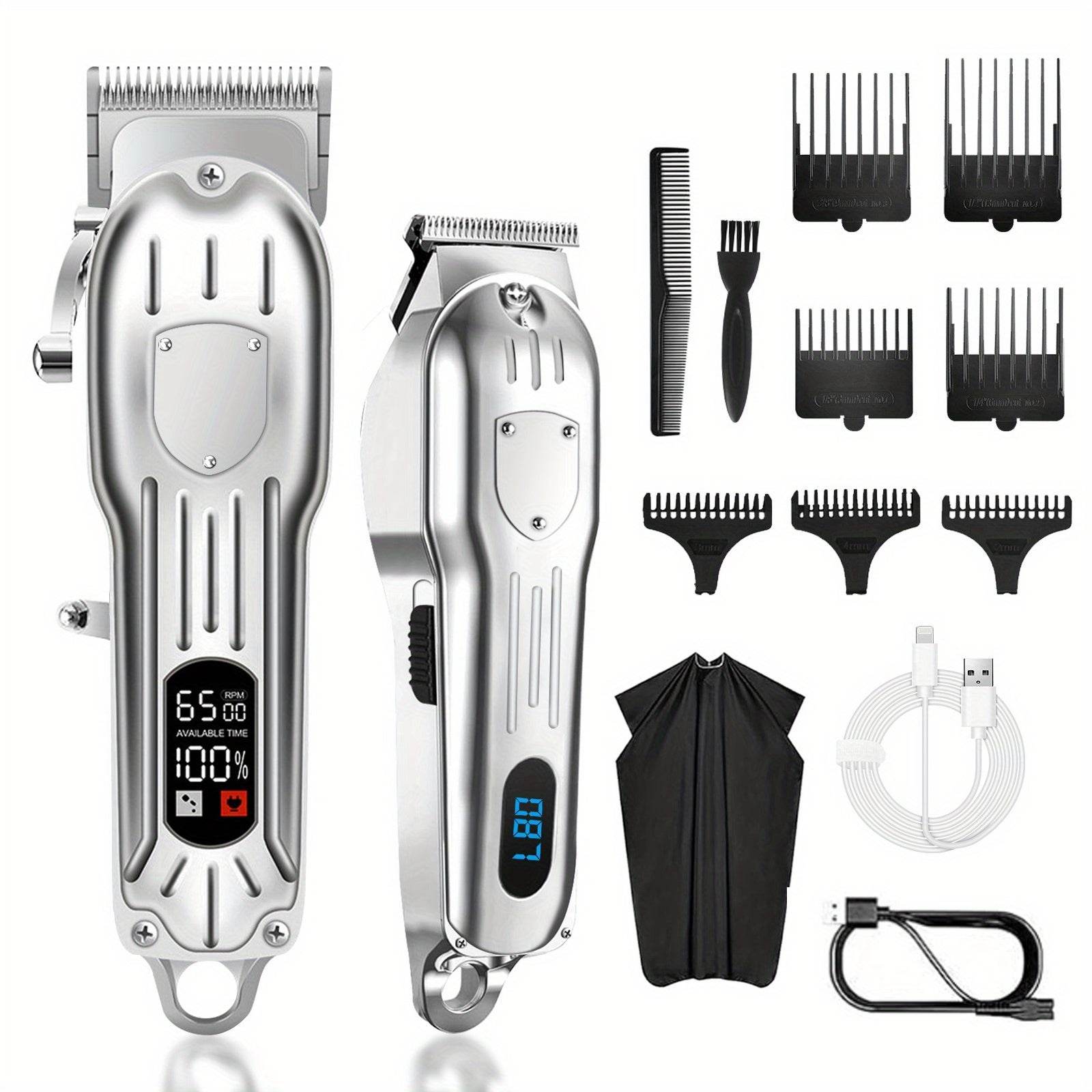 Professional Cordless Hair Clippers with LCD Display Default Title