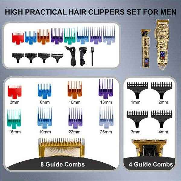 mlnshops Professional Hair Clippers for Men with LED Display