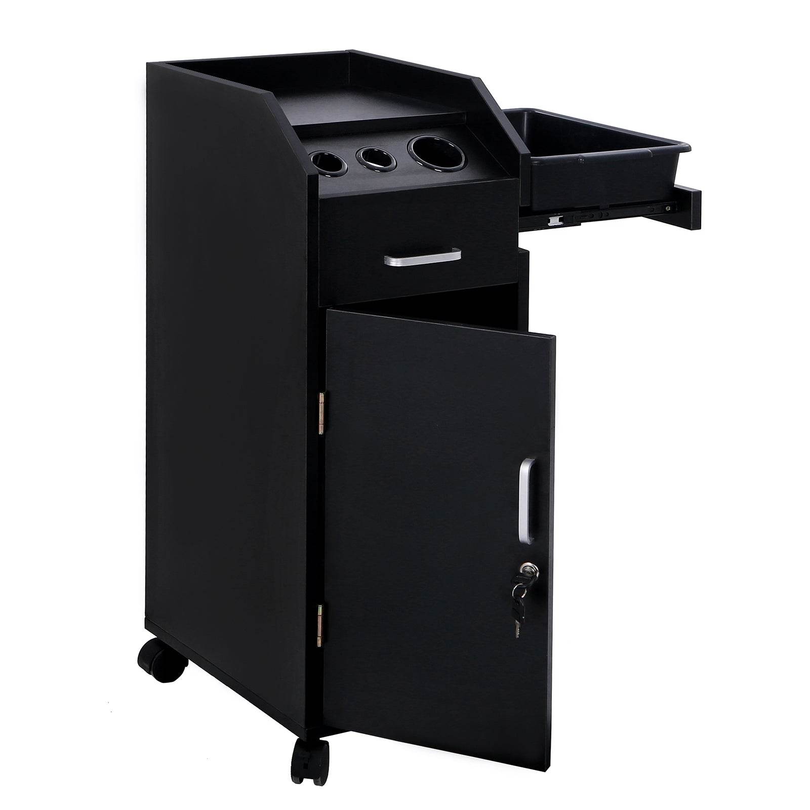 mlnshops Professional Hair Salon Cart with Lock & Wheels