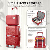 MLNshops 4 Piece Luggage Set - Durable Red Suitcase Travel Set